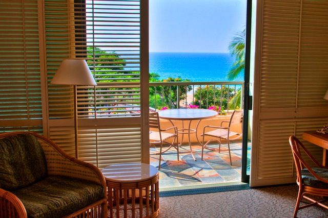 Ocean View from tropical resort room